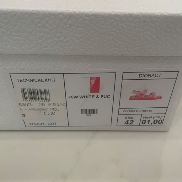 Technical Mesh Rubber Dioract Sandals 42 Fuchsia White - Picture 5 of 5